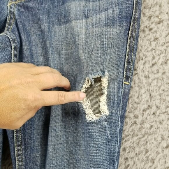 William Rast Jeans Womens 27 Tall Blue Sadie Straight Leg Stretch Denim *Read* - Picture 2 of 12